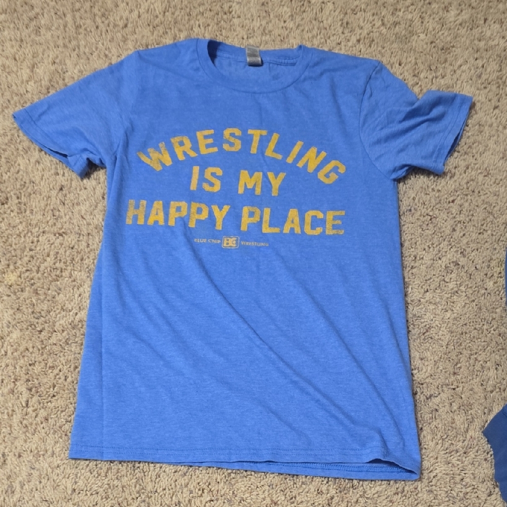 Blue Wrestling Graphic T-Shirt